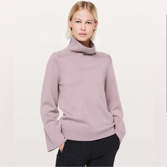 Lululemon Merino Wool City Trek Turtleneck Sweater Smoky Blush - Picture 1 of 9